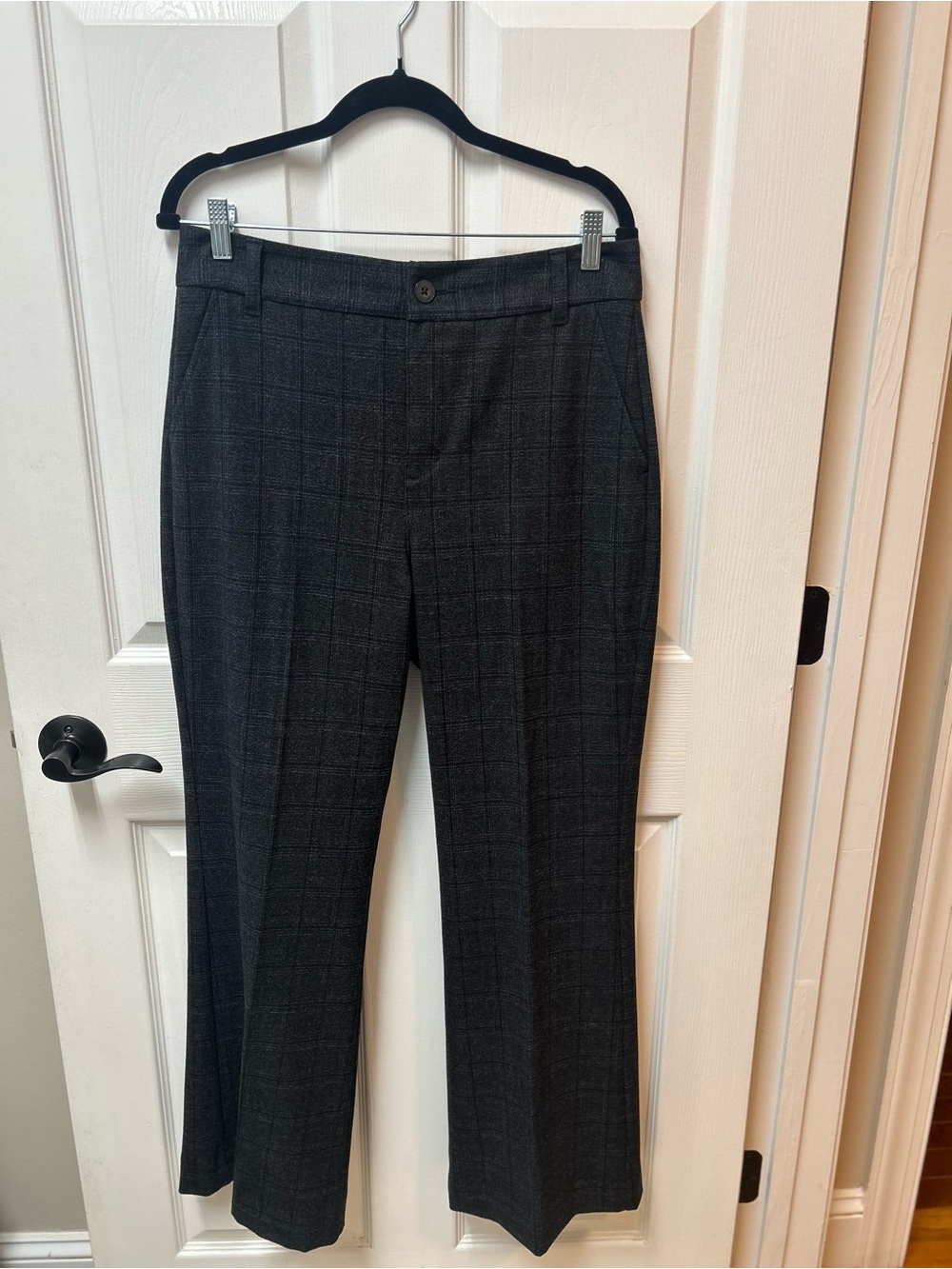 CAbi Swagger Trouser Charcoal Plaid Dress Pants